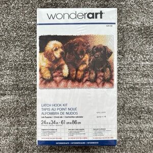 WonderArt Lab Puppies Latch Hook Kit